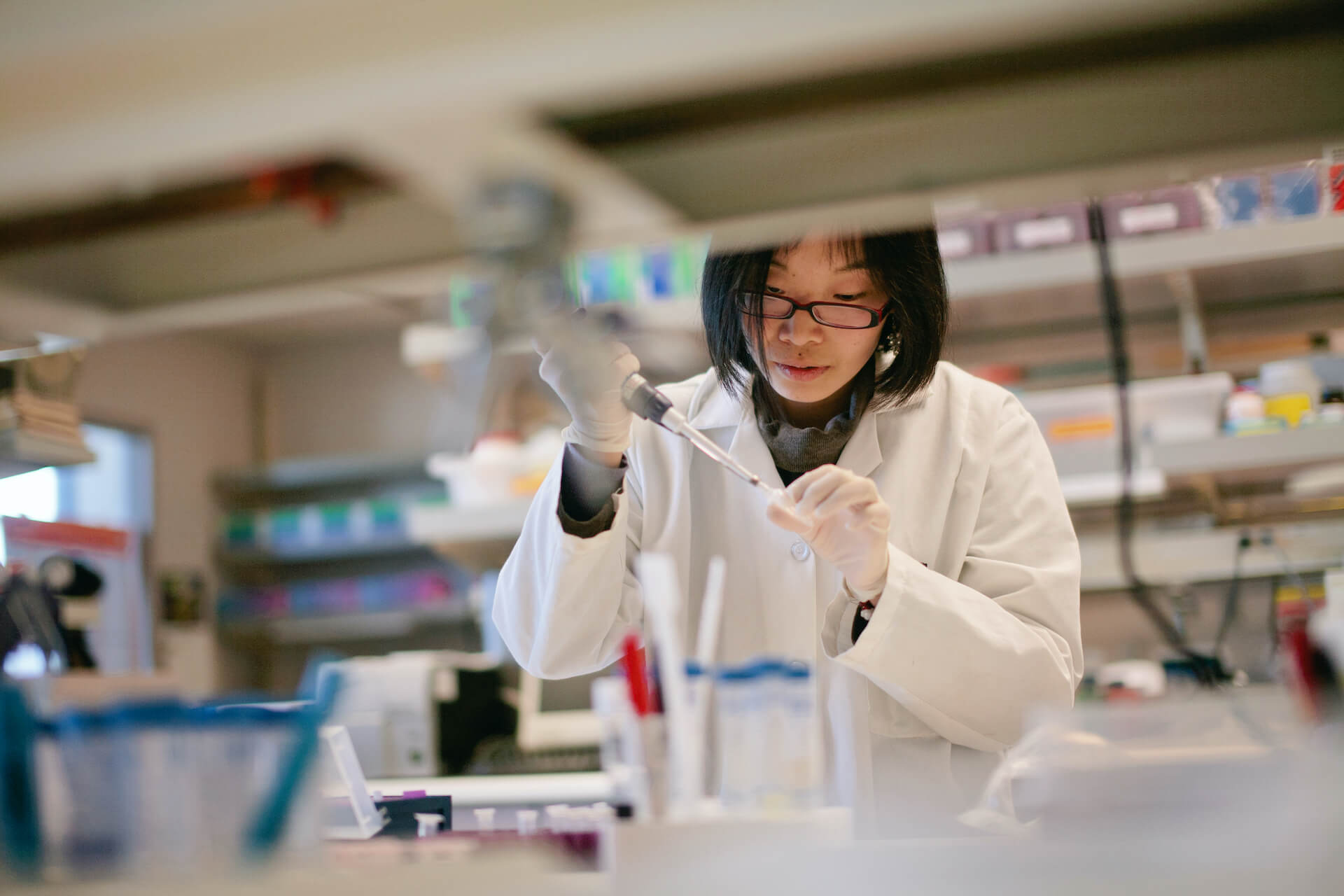 image of scientist conducting a test